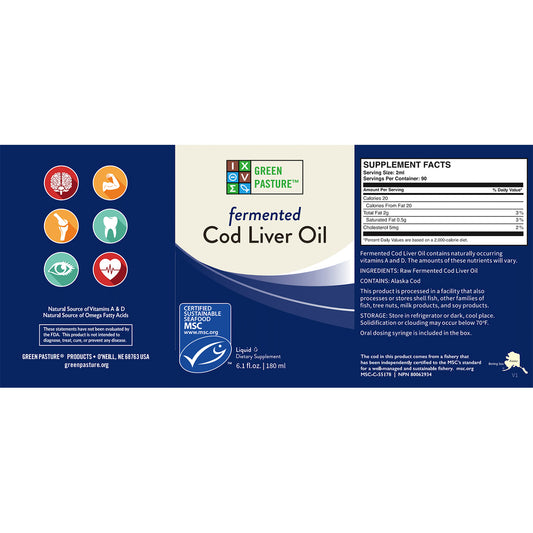 Green Pasture Fermented Cod Liver Oil - Liquid